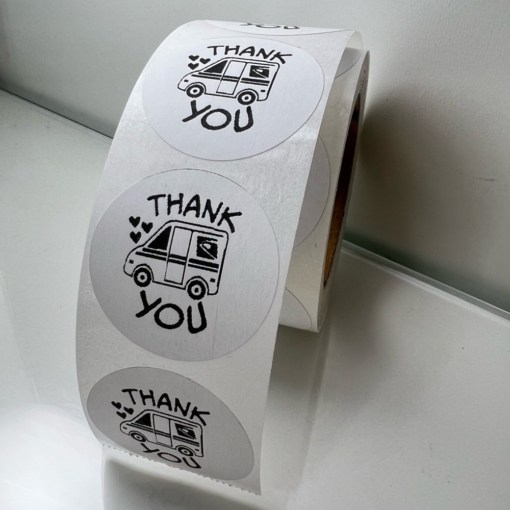100 Thank You USPS Sticker, Thank You Sticker, Postal Mailbox Sticker - Picture 12 of 15